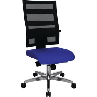 Topstar Silla Giratoria De Oficina Con Tecnolog&iacute;a De Sincronizaci&oacute;n De Puntos Negro / Azul 450-550 Mm Capacidad De Carga 110 Kg