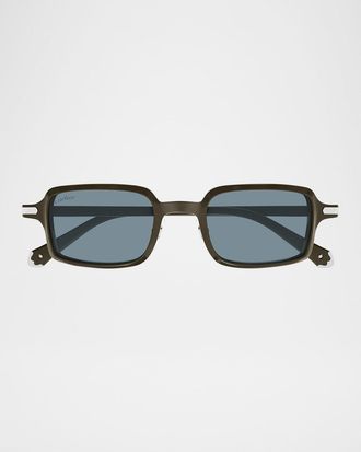 Cartier Unisex CT0539S Acetate Rectangle Sunglasses