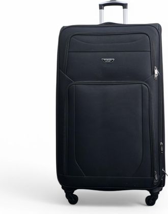 Infinity Leather Zachte, lichtgewicht nylon extra grote reiskoffer met 4 wielen