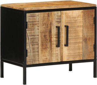 vidaXL Bedside Cabinet Brown and black 50 x 30 x 45 cm Vidaxl