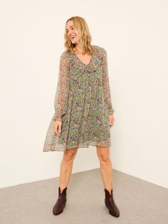 Fat Face FatFace Bella Green Ditsy Garden Regular Dress