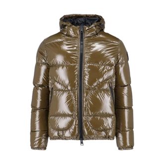 Herno Down Jackets, male, Green, M, Gloss Down Jacket
