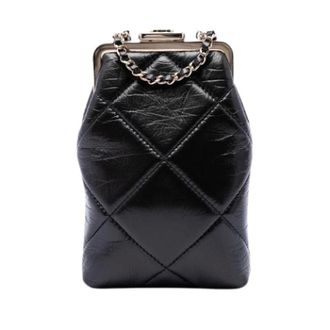 Chanel Pre-owned Quilted Lambskin Crossbody - Dames - Pre-owned - Zwart - Maat: ONE Size Leer