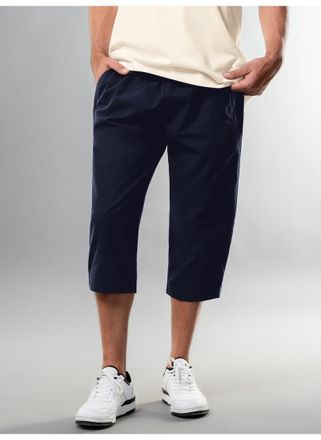 Trigema Jerseyhose TRIGEMA TRIGEMA 3/4 Freizeithose aus Baumwolle, Herren, Gr. XL, US-Gr&ouml;ssen, blau (navy), 100% Baumwolle, Basic, Hosen Jerseyhose