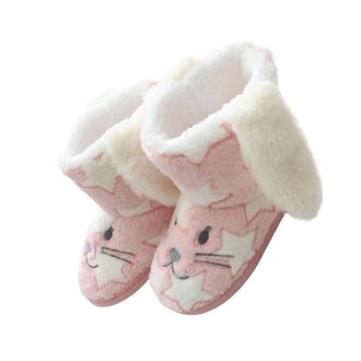 Generic Nordic Pink WomenS Waterproof Snow Boots Size 39/40 with Thick Non-Slip Sole, Warm Fleece-Lined Winter Footwear for Outdoor Casual and Home Use