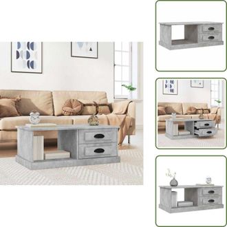 vidaXL The Living Store Tavolino Salotto Grigio Cemento 90x50x35 cm Legno Multistrato - Tavolino da divano