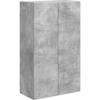 vidaXL Mueble De Tv Montado En La Pared Gris Concreto Vidaxl