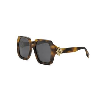 Fendi Sunglasses, unisex, Brown, 53 MM, Authentic Diamonds Glasses with Premium Quality