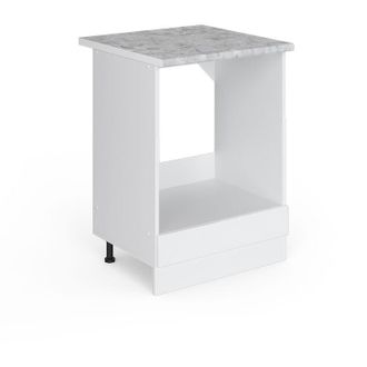 Vicco Mobile per forno da incasso R-Line, Bianco lucido, 60 cm, PL Marmo, Vicco