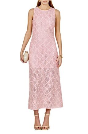 endless rose Sequin Open Stitch Dress in Pink at Nordstrom, Size X-Small
