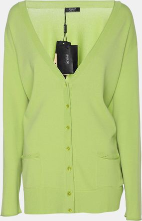 Basler Green Stretch Crepe Twinset Cardigan