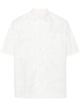 sacai embroidered-design button-up shirt - White