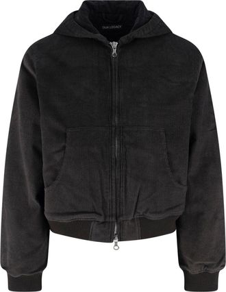 Our Legacy Brown Cropped Textured Corduroy Jacket