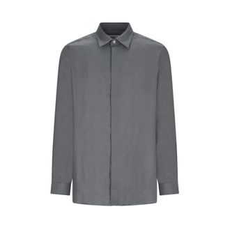 Lardini Casual Shirts, male, Gray, Size: 3XL Camicia Ricerca