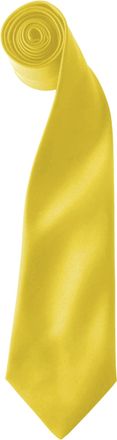 Premier Kleuren Heren Satin Clip Tie (Pakket van 2) (Zonnebloem)