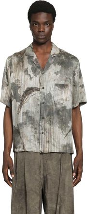 Ziggy Chen Digital Print Short Sleeve Pocket Shirt