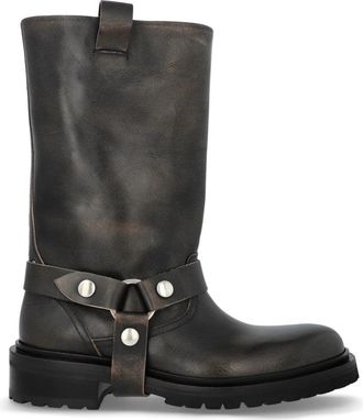 Golden Goose Leren enkellaarzen - Dames - Hoge Laarzen - Zwart - 41 EU - Leer - Schoenen