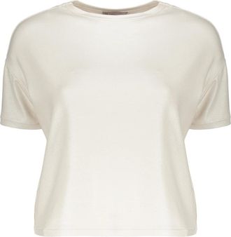 Herno T-shirt van jersey met korte mouwen - Dames - T-shirts - Beige - 2XS - Tops