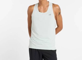 New Balance Race Day Tank In Clay Ash