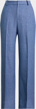 Polo Ralph Lauren Linen-Cotton Twill Wide-Leg Pants
