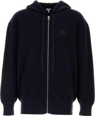 Loewe Navy Blue Wool Cardigan