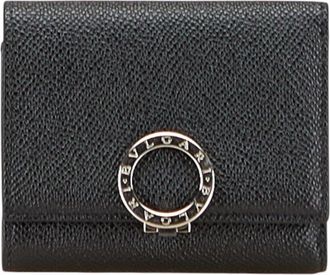 Bulgari Black Leather Wallet (Tri-Fold) (Pre-Owned)