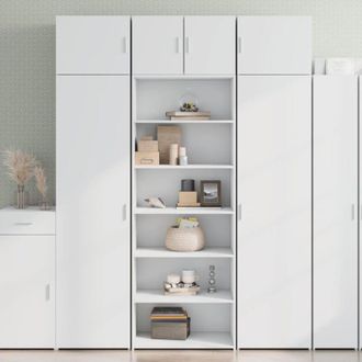 vidaXL Aparador Alto Madera De Ingenier&iacute;a Blanco 70x41x185 Cm Vidaxl