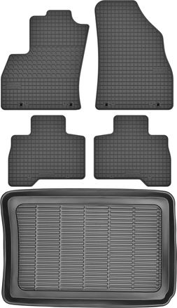 OEM Juego De Alfombrillas De Goma Para Fiat Fiorino / Qubo Iii Kombivan A Partir De 2008 + Alfombrilla Para El Maletero
