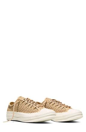 Converse Chuck 70 Woven Leather Low Top Sneaker in Hay Day/Hay Day/Egret at Nordstrom, Size 8.5