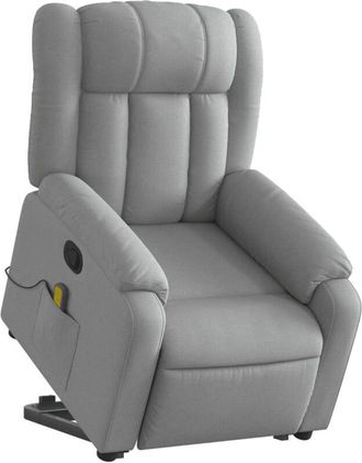 vidaXL Vidaxl - Sill&oacute;n De Masaje Reclinable De Pie De Tela Gris Claro