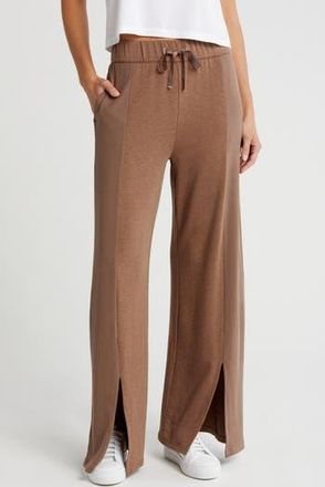Travis Mathew Hidden Local Front Slit Sweatpants in Heather Cocoa Brown at Nordstrom Rack, Size Medium