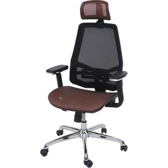 Hhg Poltrona sedia ufficio girevole regolabile HHG-817 schienale in tessuto traspirante ISO9001 nero e marrone