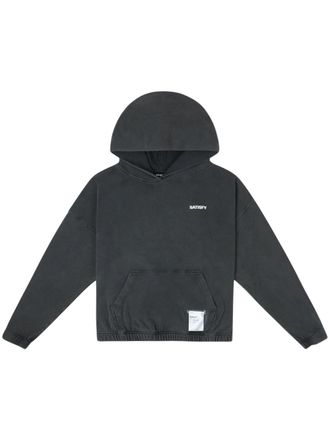 SATISFY Dark Charcoal Relaxed Fit Hoodie with Kangaroo Pocket