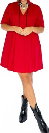 Adrienne Olivia Mini Dress In Red