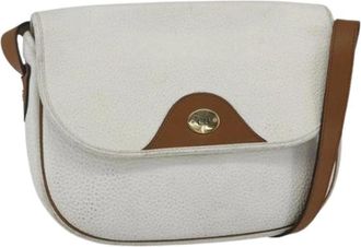 Dior Pre-owned Cross Body Bags, female, White, Size: ONE SIZE Pre-owned Vintage Leather Shoulder Bag
