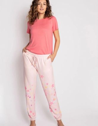 PJ Salvage Womens Salvage Peachy Party Pant - Pink - Size: 16 xl