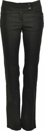 Purple Hanger Ladies Two Pocket Basic Stretch Black Womens Bootleg Trousers Size 12 33 Leg