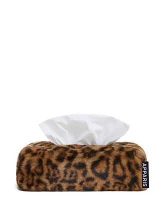 Apparis leopard tissue box cover - unisex - Recycled Polyester - One Size - Brown