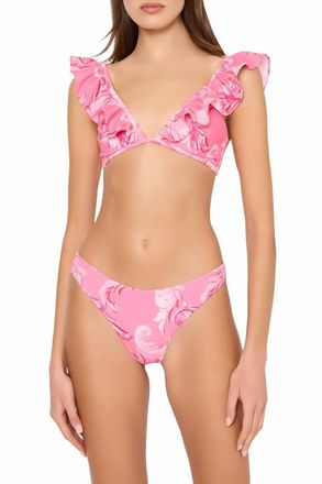 Milly Womens Canopee Bikini Bottom In Pink
