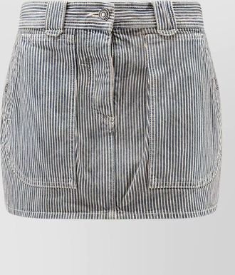 Isabel Marant striped knee-length cotton shorts