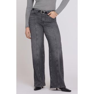NYDJ Teresa Front Seam Wide Leg Jeans in Balsam at Nordstrom, Size 10
