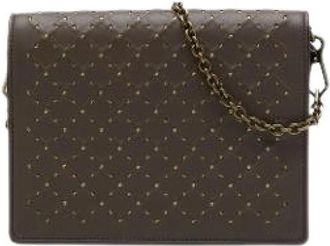 Bottega Veneta Pre-owned Nappa Leren Studded Crossbody - Dames - Vintage Schoudertas - Bruin - ONE Size - Leer - Vintage
