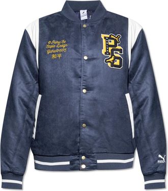 Puma x Staple - Heren - Bomber jackets - Blauw - L - Leer - Jassen
