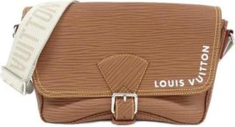 Louis Vuitton Pre-owned Epi XL Montsouris Messenger Bag - Dames - Vintage Schoudertas - Bruin - ONE Size - Leer - Vintage