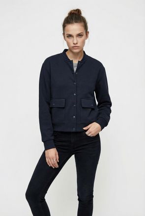 Soyaconcept Kurzjacke SOYACONCEPT SC-BANU 283, Damen, Gr. XXL, navy, Web, Obermaterial: 48% Modal, 48% Polyester, 4% Elasthan, unifarben, regular fit normal, Jack