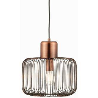 Endon Lighting Nicola - 1 Light Ceiling Wire Pendant Antique Copper, E27