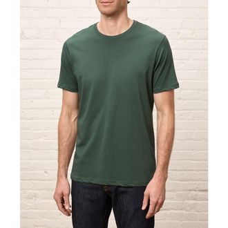 Pact Organic Softspun Crew Neck Tee in Pine Green at Nordstrom, Size Large