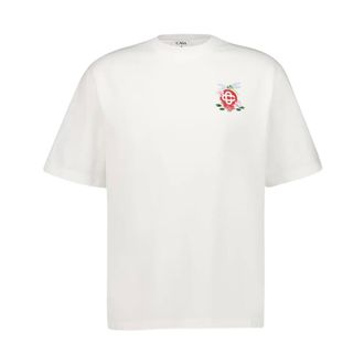 Casablanca T-Shirts, male, White, S, Dragonfly Floral Oversized T-Shirt