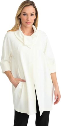 Joseph Ribkoff Klassieke Cocoon Jas - Dames - Zomerjassen - Wit - 3XL - Nylon - Jassen