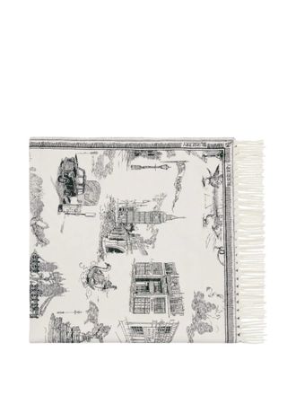 Burberry London Landmarks cashmere blanket - unisex - Cashmere - OS - Black